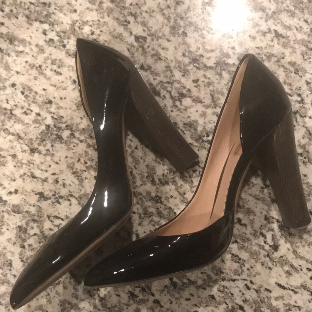 Reed Krakoff patent stacked heels